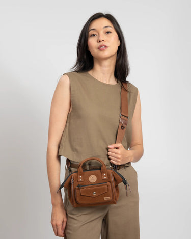 Sac bandoulière Cabaia Crossbody Small Winnipeg marron – vue 2