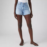 SHORT FEMME MOM '80 DENIM LT DENIM LT