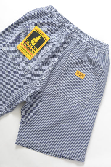 SHORT HOMME HICKORY CHEF BLANC BLEU BLANC BLEU
