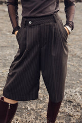 SHORTS FEMME STELLA RISTRETTO MARRON MARRON