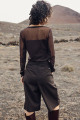 SHORTS FEMME STELLA RISTRETTO MARRON MARRON