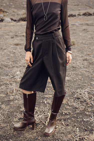 SHORTS FEMME STELLA RISTRETTO MARRON MARRON