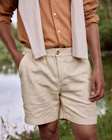 SHORTS HOMME CHEVRE ECRU ECRU