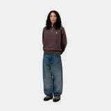 SWEAT FEMME CASEY HIGH NECK MARRON MARRON
