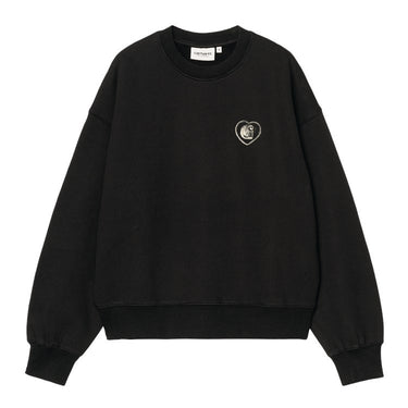 SWEAT FEMME W' HEARTS OF HARTTS NOIR NOIR