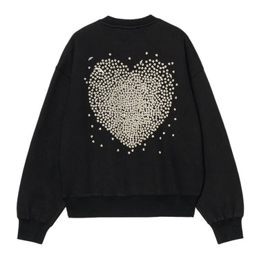SWEAT FEMME W' HEARTS OF HARTTS NOIR NOIR