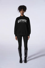 SWEAT FEMME ADRIANNA COLLEGE NOIR NOIR