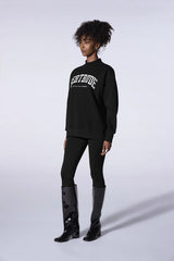 SWEAT FEMME ADRIANNA COLLEGE NOIR NOIR