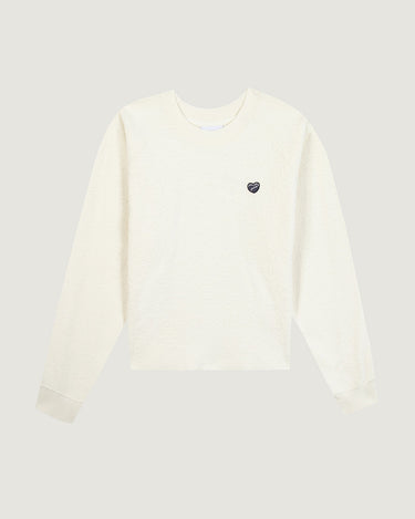 SWEAT FEMME PATCH COEUR IVOIRE IVOIRE