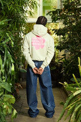 SWEAT HOMME PINK BLOSSOMS HOODED BEIGE BEIGE