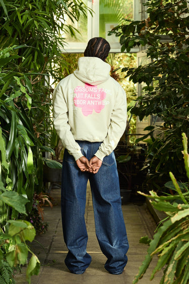 SWEAT HOMME PINK BLOSSOMS HOODED BEIGE BEIGE