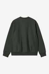 SWEAT HOMME AMERICAN SCRIPT VERT FONCE VERT FONCE