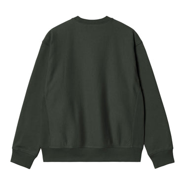SWEAT HOMME AMERICAN SCRIPT VERT FONCE VERT FONCE