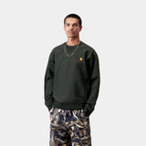 SWEAT HOMME AMERICAN SCRIPT VERT FONCE VERT FONCE
