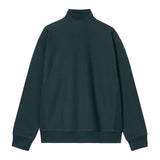 SWEAT HOMME HALF ZIP AMER VERT FONCE VERT FONCE