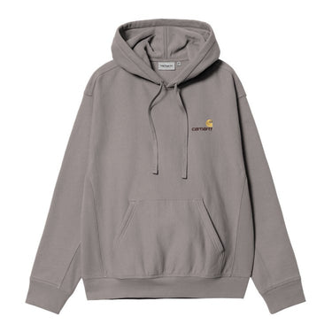 SWEAT HOMME HOODED AMERICAN SCRIPT GRIS GRIS