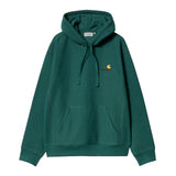 SWEAT HOMME HOODED AMERICAN SCRIPT VERT FONCE VERT FONCE