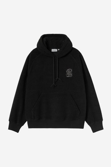 SWEAT HOMME HOODED HELIX NOIR NOIR