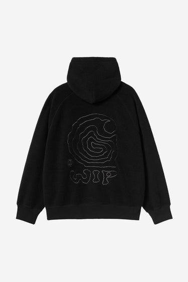 SWEAT HOMME HOODED HELIX NOIR NOIR