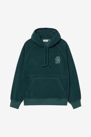 SWEAT HOMME HOODED HELIX VERT FONCE VERT FONCE