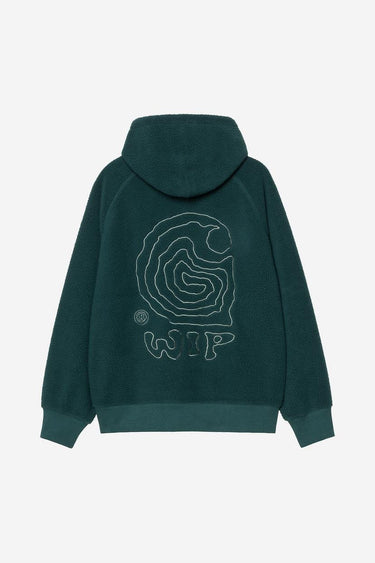SWEAT HOMME HOODED HELIX VERT FONCE VERT FONCE