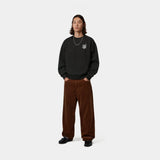 SWEAT HOMME HOURGLASS NOIR NOIR