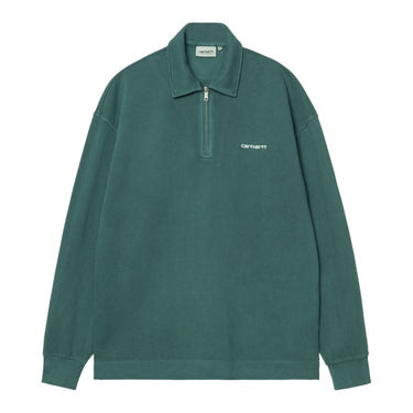 SWEAT HOMME PIQUE SCRIPT VERT FONCE VERT FONCE
