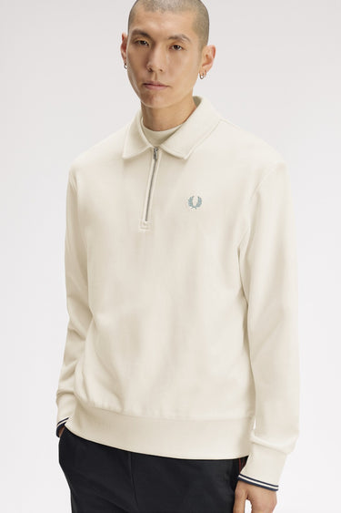 SWEAT HOMME HALF ZIP ÉCRU 170 ÉCRU 170