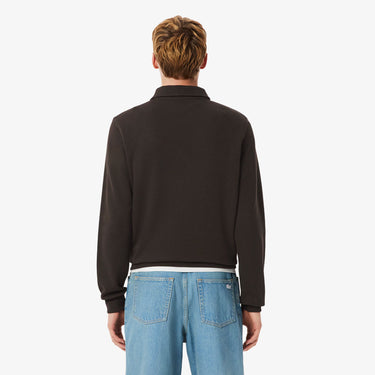SWEAT HOMME COL POLO MARRON MARRON