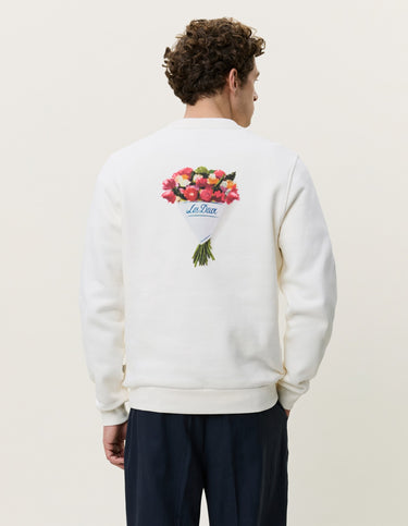 SWEAT HOMME BOUQUET ECRU ECRU