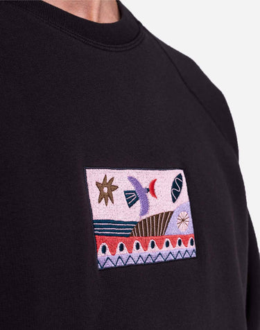 SWEAT HOMME SEASCAPE NOIR NOIR