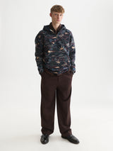 SWEAT HOMME JACQUARD RELAXED MARINE MARINE