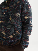 SWEAT HOMME JACQUARD RELAXED MARINE MARINE