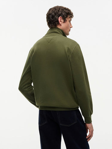 SWEAT HOMME ESSENTIAL FLEECE 1/4 VERT VERT