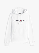 SWEAT HOMME TOMMY LOGO HOODY BLANC BLANC