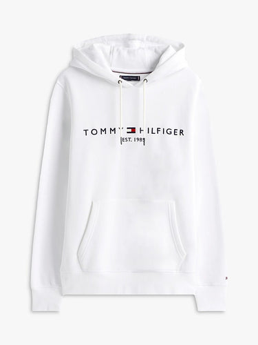 SWEAT HOMME TOMMY LOGO HOODY BLANC BLANC