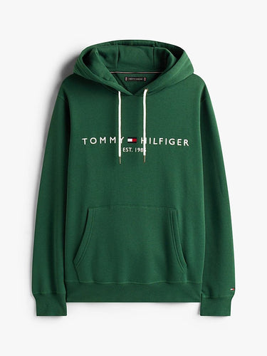 SWEAT HOMME TOMMY LOGO HOODY VERT VERT