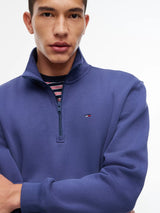 SWEAT HOMME REG FLEECE QZ MO MARINE MARINE