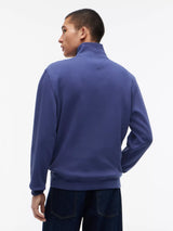SWEAT HOMME REG FLEECE QZ MO MARINE MARINE