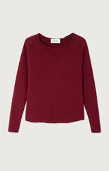 T-SHIRT FEMME DROIT ML COL BATE BORDEAUX BORDEAUX