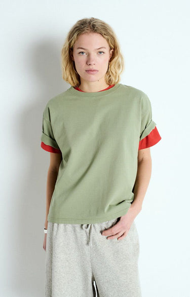 T-SHIRT FEMME FIZVALLEY KAKI CLAIR KAKI CLAIR