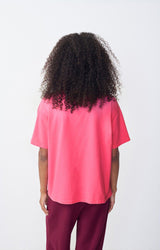 T-SHIRT FEMME FIZVALLEY ROSE FLUO ROSE FLUO