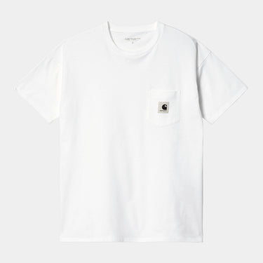 T-SHIRT FEMME S/S POCKET BLANC BLANC