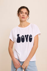 T-SHIRT FEMME TEE WHITE/NAVY WHITE/NAVY