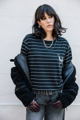 T-SHIRT FEMME TACY SAILOR NOIR NOIR
