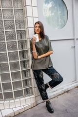 T-SHIRT FEMME TIZAY LACE FOREST NIGHT FOREST NIGHT