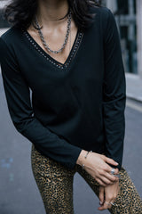 T-SHIRT FEMME NOIR NOIR