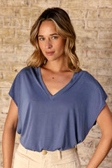 T-SHIRT FEMME MARCELINA BLEU GRIS BLEU GRIS