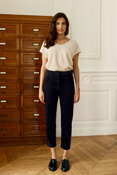 T-SHIRT FEMME MARCELINA ECRU/CAMEL ECRU/CAMEL