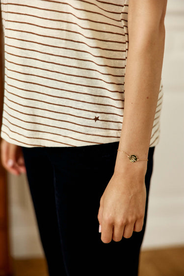 T-SHIRT FEMME MARCELINA ECRU/CAMEL ECRU/CAMEL
